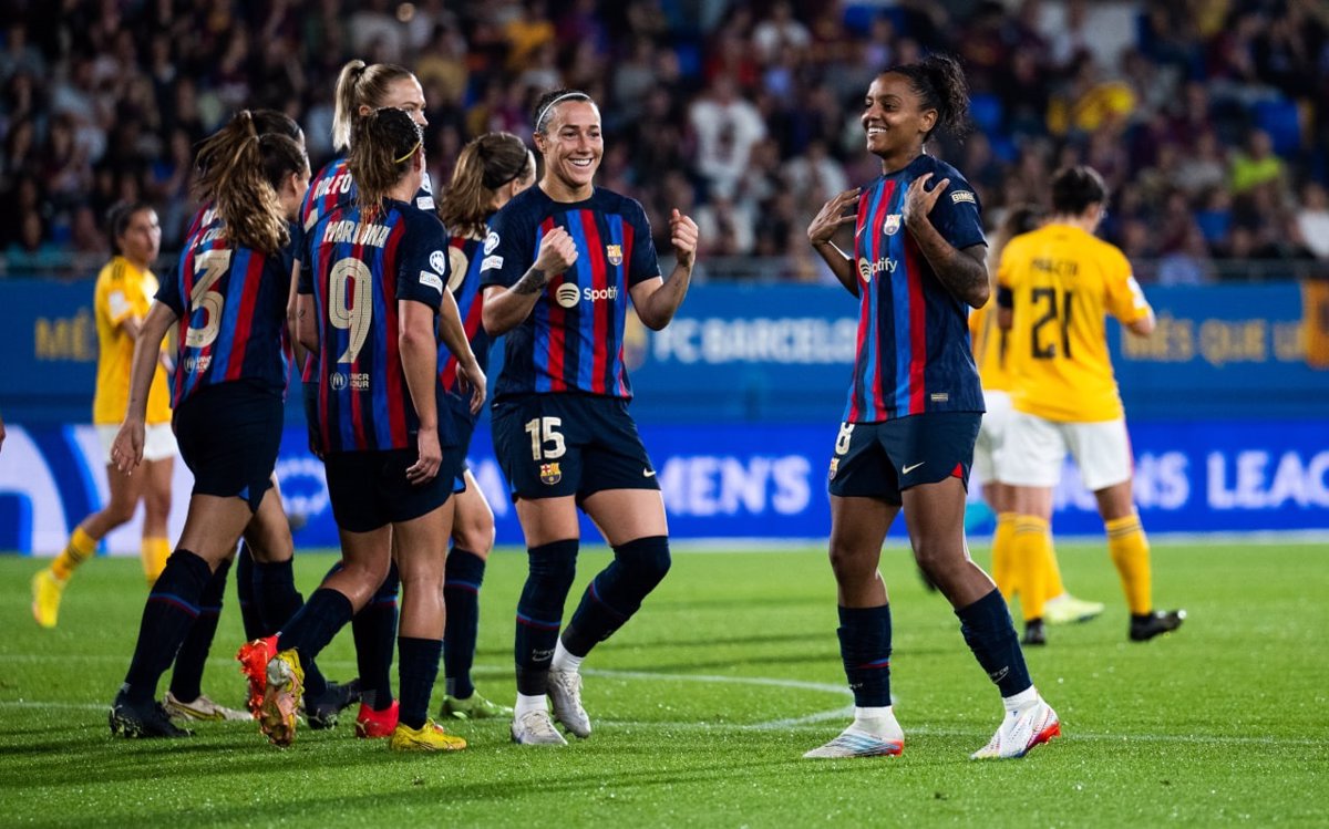 El Barça Femenino arrasa en su debut Champions con su mayor goleada