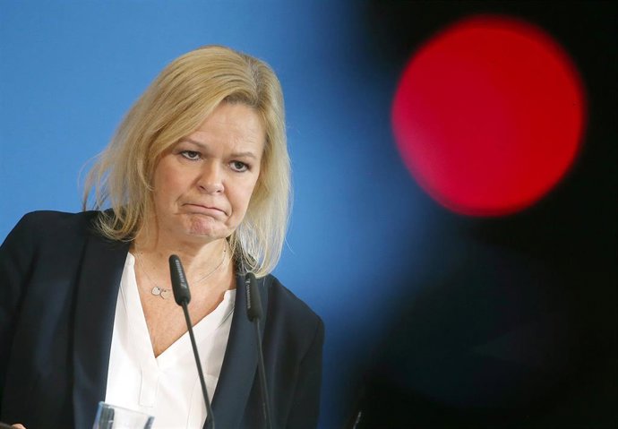 La ministra del Interior de Alemania, Nancy Faeser, en Berlin
