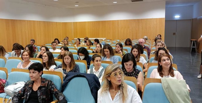 Un grupo de enfermeras durante el acto.