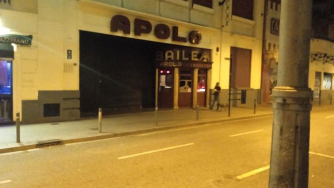 Imagen de la Sala Apolo este miércoles por la noche tras el hallazgo del cadáver