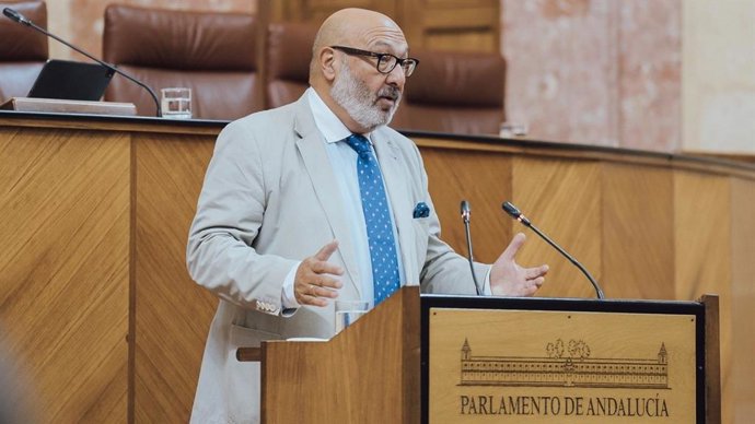 El parlamentario de Vox Alejandro Hernández, en una imagen de archivo en el Pleno del Parlamento.