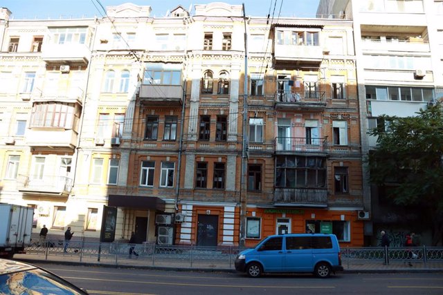 Edificios residenciales en Kiev, Ucrania