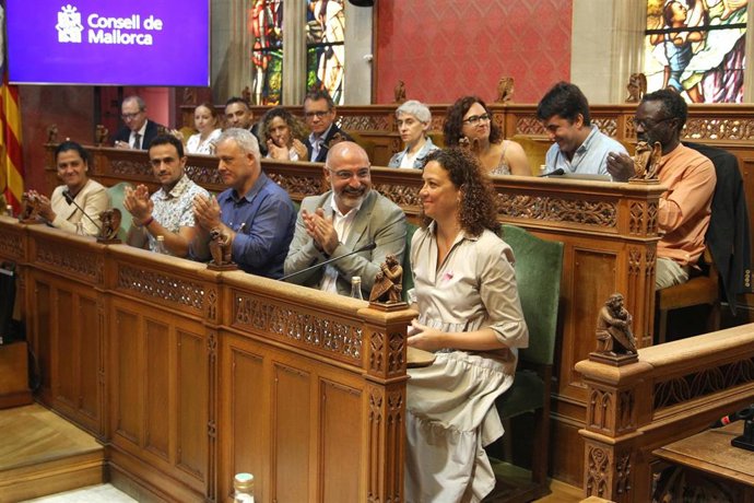 La presidenta del Consell de Mallorca, Catalina Cladera, durante el Debate de Política General. 