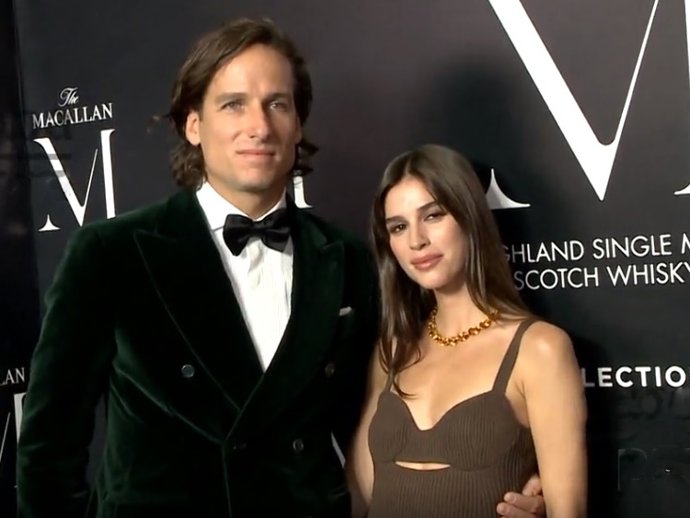 Feliciano López y Sandra Gago en la presentación de la nueva colección de The Macallan