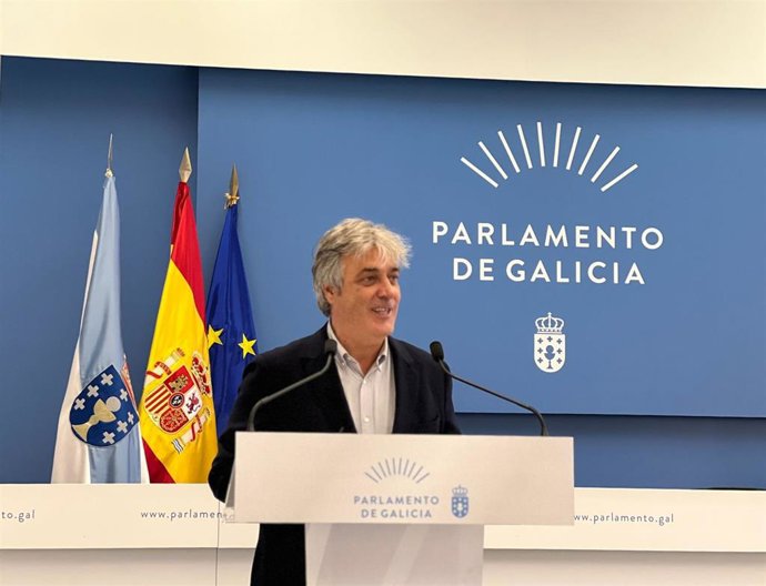El portavoz del PPdeG, Pedro Puy, en rueda de prensa