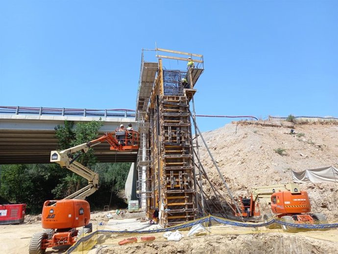 Archivo - Obras de ampliación del Eix Diagonal