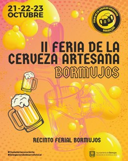 Cartel anunciador de la II Feria de la Cerveza Artesana de Bormujos.