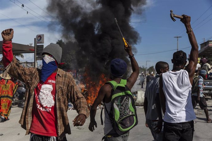 Protestasten en Haití