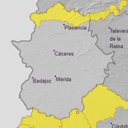 Alerta en Extremadura para el 21 de octubre