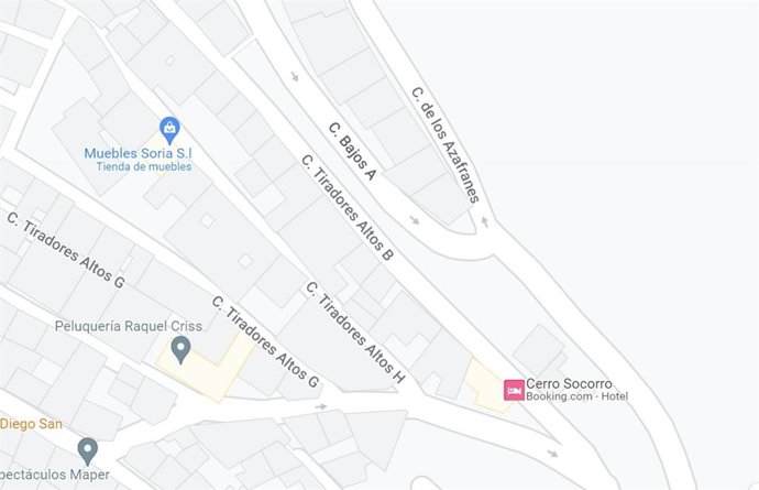 Archivo - Imagen de la calle Tiradores Altos H de Cuenca en Google Maps