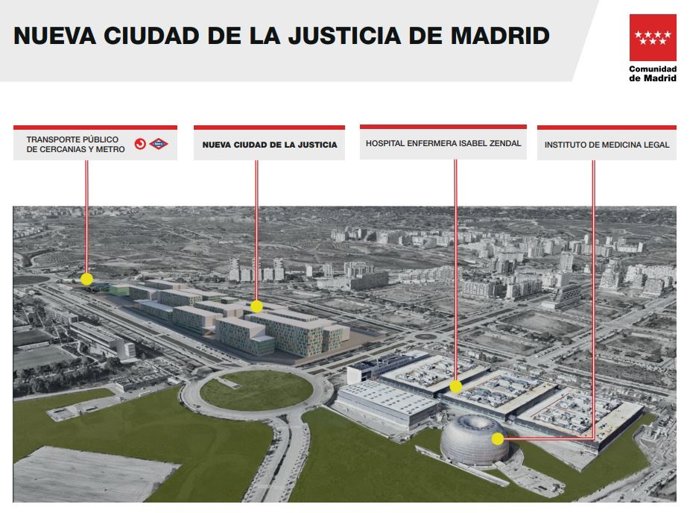 Archivo - Imagen del proyecto de la nueva Ciudad de la Justicia de Madrid
