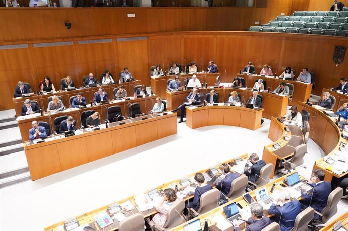 Sesión plenaria de las Cortes de Aragón.