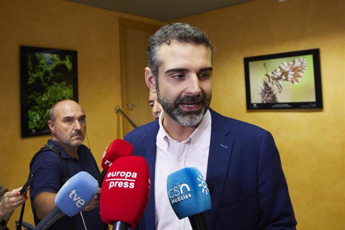 El portavoz de la Junta de Andalucía, Ramón Fernández-Pacheco,  atiende a los medios en una imagen de archivo. 