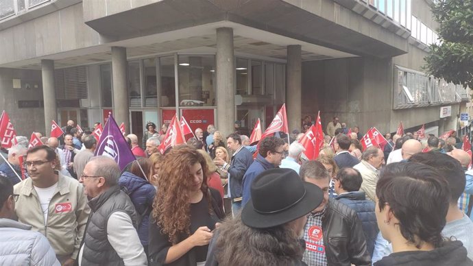 Concentración de CCOO y UGT