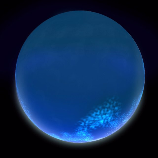 Ilustración de un planeta azul
