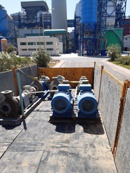 Elementos de la central térmica Litoral de Endesa (Almería).