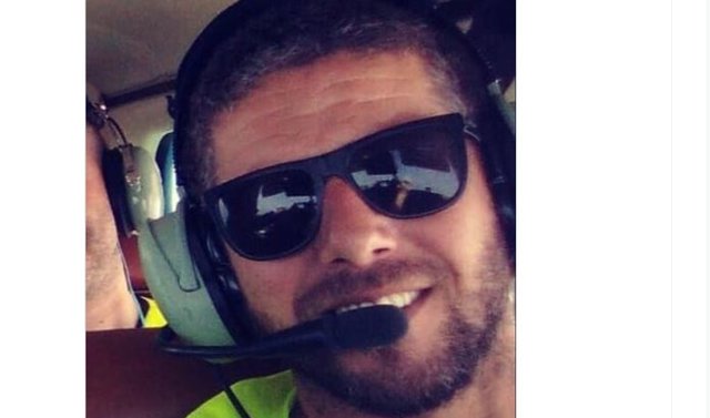 Captura del mensaje en redes sociales en el que el Infoca comunica el hallazgo del cuerpo sin vida del piloto.