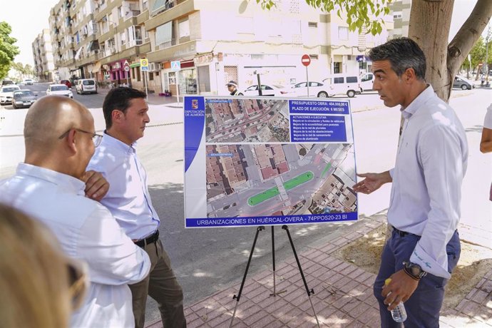 Archivo - Visita obras Glorieta  'Urbanizacion Huercal Overa'.