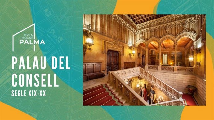 Cartel de la jornada Open House Palma en el Palau del Consell.