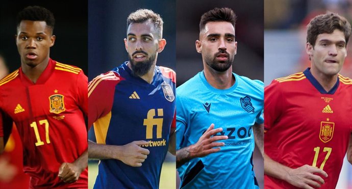 Ansu Fati, Borja Iglesias, Brais Méndez y Marcos Alonso