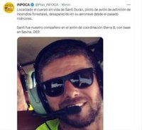 Localizado el cadáver del piloto de Gines (Sevilla) cuyo avión desapareció cuando sobrevolaba Zamora