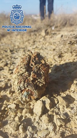 Neutralizada una granada de la Guerra Civil hallada por un ciudadano en un paseo por los alrededores de Huesca.