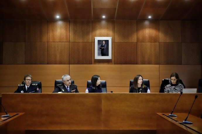 Junta de Seguridad del madrileño distrito de Villaverde, en el que ha participado la delegada del Gobierno en Madrid, Mercedes González