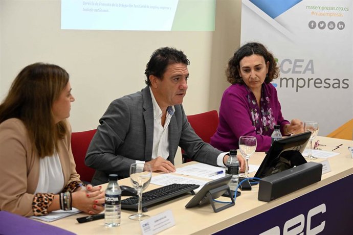 Daniel Sánchez en la jornada con empresarios.