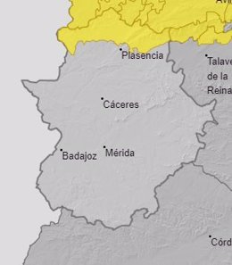 Alerta en Extremadura para el 22 de octubre