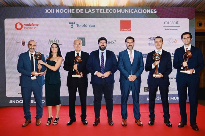 El jefe del Ejecutivo regional, Fernando López Miras, en la XXI Noche de las Telecomunicaciones