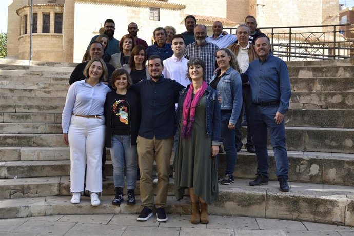 José Luis García Gascón junto a integrantes de su lista a las primarias de Podemos C-LM