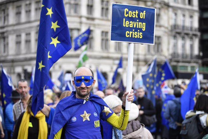 Manifestación a favor de la vuelta de Reino Unido a la UE en Londres