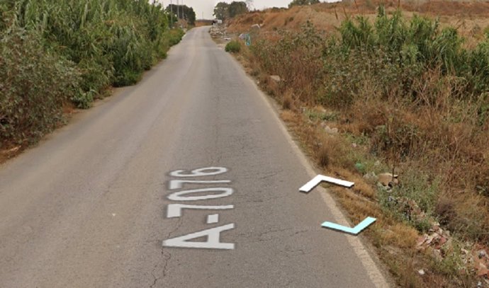 Carretera de los Asperones en Málaga.