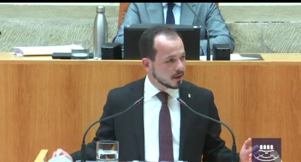 Archivo - El portavoz del Grupo Parlamentario de Cs La Rioja, Pablo Baena, en la segunda sesión del Debate sobre el Estado de la Región