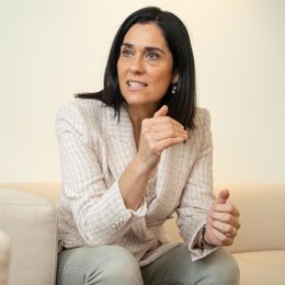 La secretaria general del PPdeG, Paula Prado, durante una entrevista concedida a Europa Press.