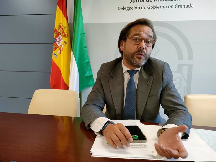 El delegado del Gobierno andaluz en Granada, Antonio Granados, en una entrevista con Europa Press