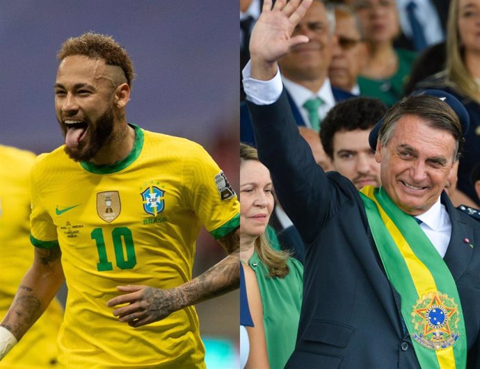Neymar y Jair Bolsonaro