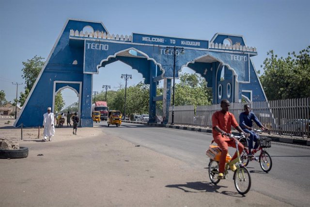Archivo - Puerta de entrada a Maiduguri, en Nigeria