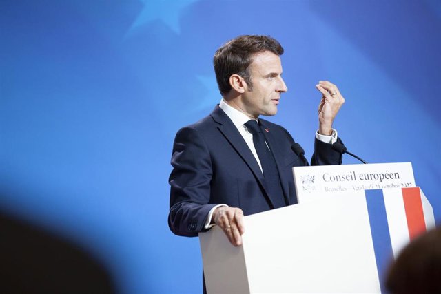 El presidente francés, Emmanuel Macron, en Bruselas