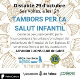 Cartel del encuentro a favor del servicio de musicoterapia del Hospital Son Espases.