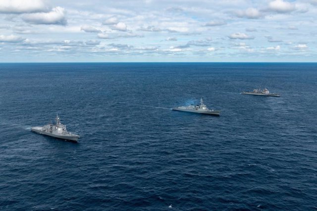 Simulacre naval conjunt de Corea del Sud, els EUA i el Japó 