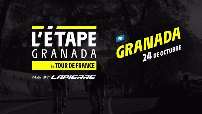 Cartel de L'Etape Granada, la marcha cicloturista organizada por el Tour de Francia en la capital nazarí.
