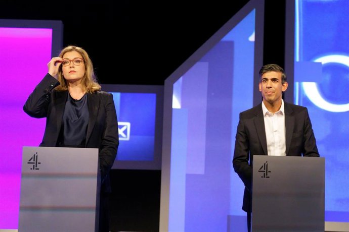 Archivo - Rishi Sunak y Penny Mordaunt, durante un debate