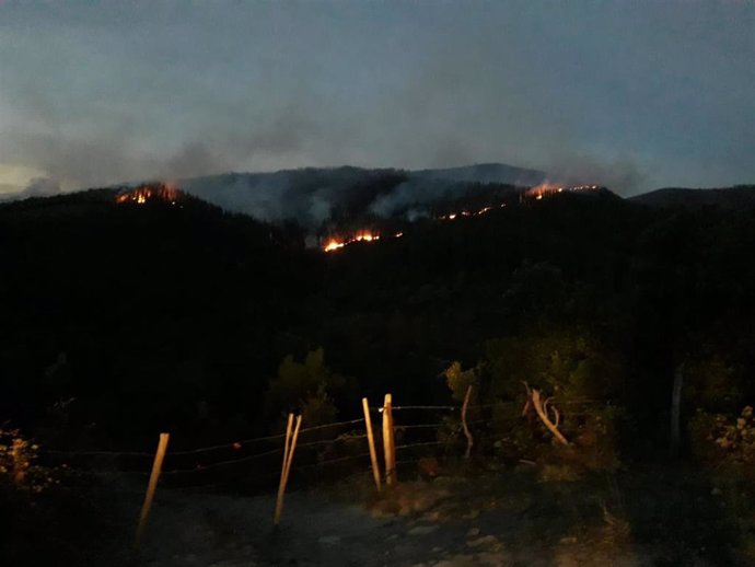 Incendio forestal en el Valle de Mena, Burgos