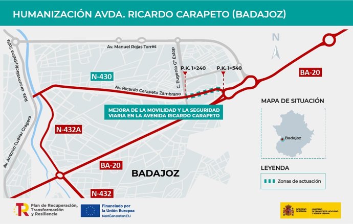 Zona de actuación de las inversiones.