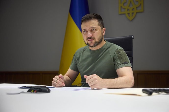 Archivo - Volodimir Zelenski, presidente de Ucrania