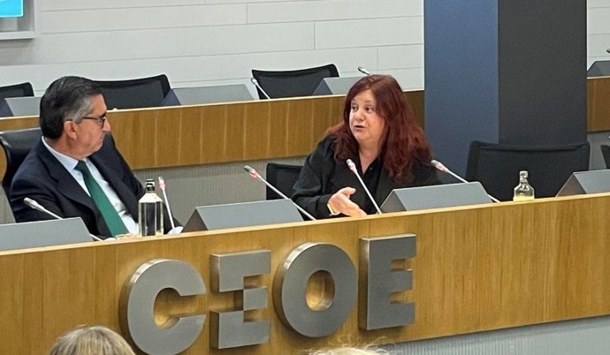 La directora general de Ordenación Profesional del Ministerio de Sanidad, Celia Gómez, en el II Congreso RRHH y Salud 'Nuevos retos y oportunidades en el sector salud ante el empleo'. En Madrid (España), a 25 de octubre de 2022.
