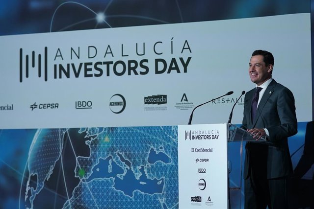 El presidente de la Junta de Andalucía, Juanma Moreno, este martes en Sevilla