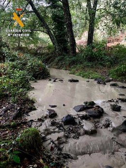 Vertido de aguas fecales en una garganta de la comarca de La Vera