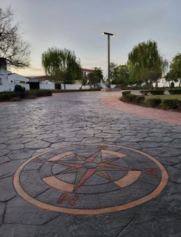 Plaza de El Batán que ha sido remodelada por la Diputación de Cáceres